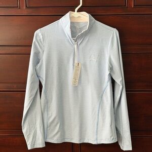 Rhoback Blue and White Stripe Long Sleeve Pullover